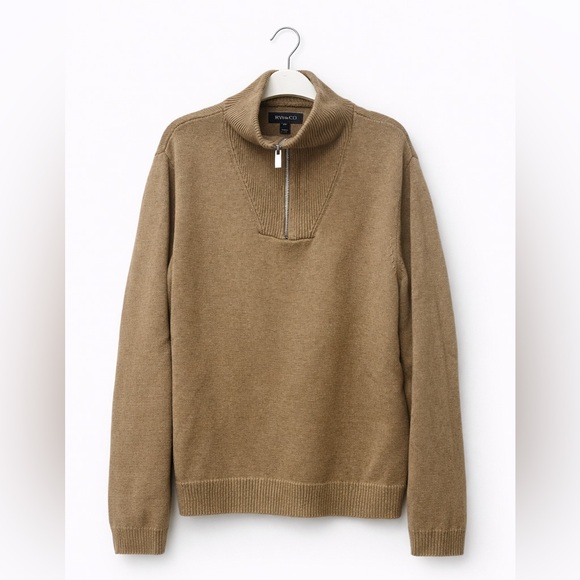 RW&CO Gender-Neutral Mock-Neck Sweater With Half-Zip M - Picture 5 of 9